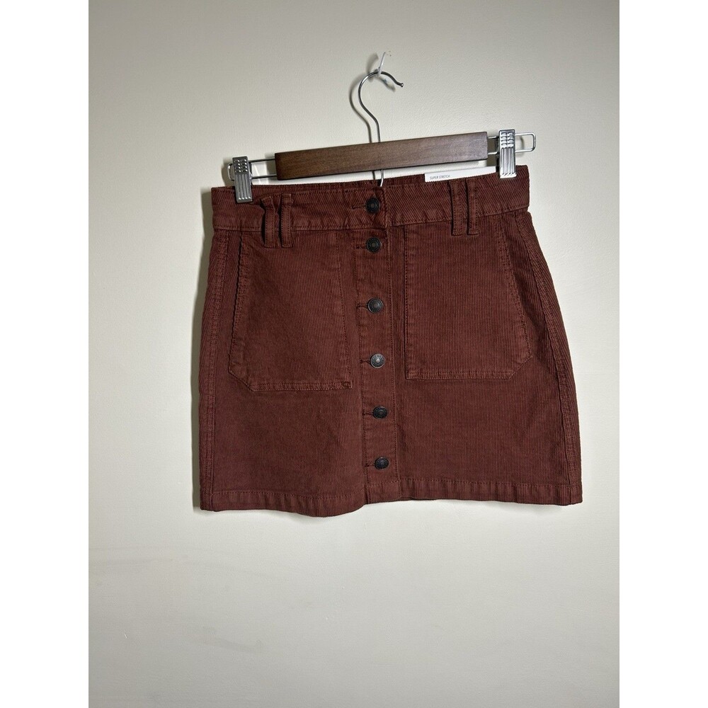 American Eagle Wmen's Skirt Size 00 Brown A-Line Stretch NEW 271